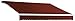 Awntech 24-Feet Galveston Semi-Cassette Left Motor with Remote Retractable Awning, 120-Inch Projection, Terra Cotta