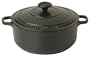 Paderno World Cuisine 8.625 Inch Black Round Dutch Oven