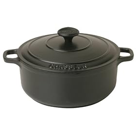 Chasseur Cast Iron 22cm, 3.0ltr Round Casserole Matt Black