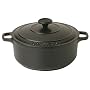 Chasseur Cast Iron 22cm, 3.0ltr Round Casserole Matt Black