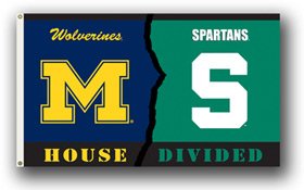 Michigan Wolverines / Michigan State Spartans Rivalry 3''x5'' Flag