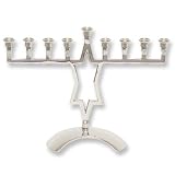 6 Star Menorah, Silver Plated