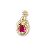 Mother and Child Genuine Ruby Charm