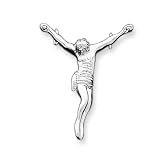 14k White Gold Jesus Pendant
