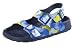 Birkis sandals Aruba from Birko-Flor in Tropical Garden Blue with a narrow insole