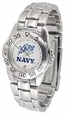 Navy Midshipmen Gameday Sport Ladies' Watch with a Metal Band
