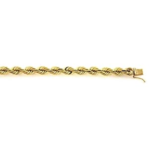 CleverEve's 14Kt Yellow Gold Rope 6.8mm Bracelet