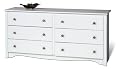 Prepac Monterey White 6-Drawer Dresser