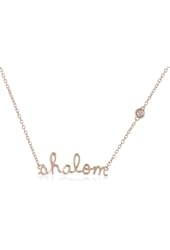 Shy by SE Diamond Bezel Shalom Necklace, 16"