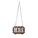 CJESLNA Chair Bunting Banner Garland Wedding Photo Props Decoration Khaki MR & MRS
