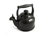 Kitchen & Housewares : Le Creuset Traditional Kettle with Whistle, Black, 2.1 Litre