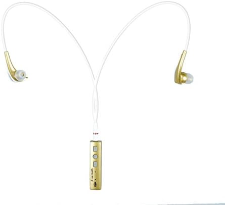 Flyingman Wireless Bluetooth Outdoor Sport Stereo Earphone with Microphone for Cellphone and Bluetooth Devices-White&amp;Gold