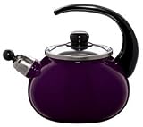 Whistling Stove Top Kettle, Non Toxic Enamel Coating, 2.0L/aubergine