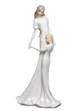 12.25 inchWhite Porcelain Slender Figurine Two Girls Dancing
