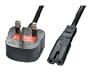 figure 8 mains lead 2.5Amp 230/240v AC 50Hz with approx 1 metre cable