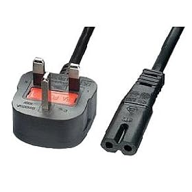 figure 8 mains lead 2.5Amp 230/240v AC 50Hz with approx 1 metre cable