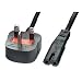 figure 8 mains lead 2.5Amp 230/240v AC 50Hz with approx 1 metre cable