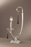 FIORENZA:Tischleuchte,Made in Italy,Made with Murano Glas,Silber