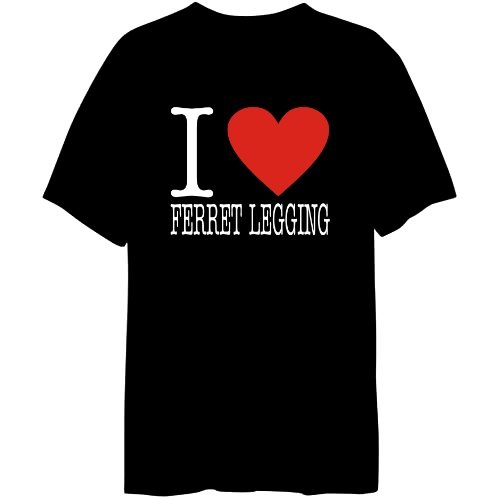 I Love Ferret Legging Classic Sports Mens T-Shirt (Black, Sizes X-Small - XXX-Large)