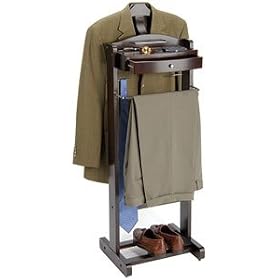 Executive Mens Suit Valet - Dark Walnut