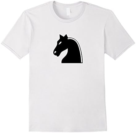 Men's Chess T-Shirt - Knight Chess Piece Medium White