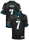 Michael Vick Jersey: Reebok Black Replica #7 Philadelphia Eagles Jersey - Large