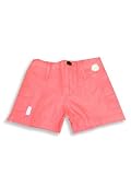 Wild Mango - Infant Baby Girls Twill Shorts, Coral (Size 12Months)