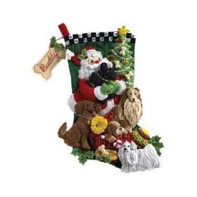 Bucilla Santa Paws Stocking Felt Appliqu� Kit-18-Inches Long