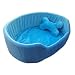 Petnap Blue Oval Electric Heated cat dog puppy kitten bed