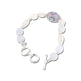Chalcedony Sterling Silver Bracelet by DivaDiamonds