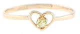 10 Karat Gold August Peridot Cubic Zirconia Child Birthstone Ring
