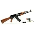 YIKA Spring AK47Y Assault Rifle And Spring Pistol Airsoft Combo, Flashlight, Full Stock Airsoft Gun