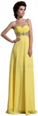Joydress Women's Sequins A-line Sweetheart Floor-length Dress Daffodil US6
