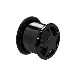 1/2"Anodized Titanium Single Flare Star Plug