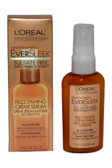 Huge save onbest heat protectant for hair L'Oreal Paris EverSleek Frizz Taming Crème Serum, 1.9-Fluid Ounce