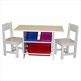 IMAGE OF Sourcing Solutions Kids Table with 2 Chairs and 3 Plastic Storage Bins