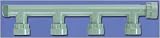 Orbit Sprinkler System 4-Port Manifold with Unions For 3/4-Inch   1-Inch  Pipe #57157