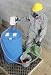 HAZARD-GARD I Level B/C Coveralls, Elastic Wrists & Hood, Open Ankles, Attached Boots...