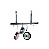 Enclume PR11-72-HS 72-Inch Adjustable Bar Premier Ceiling Rack, Hammered Steel