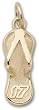 Driver Number 17 Flip Flop 5/8" Charm/Pendant