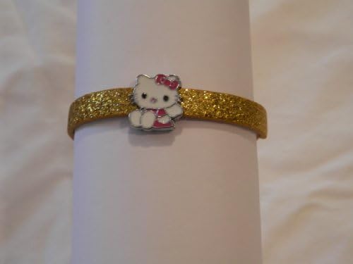 Designer Inspired Yellow Band Hellow Kitty Bracelet, Adjustable
