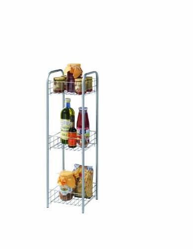 Metaltex 344703039 Allzweckregal 3-Etagen 23 x 23 x 79 cm Vancouver
