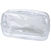 Clear Vinyl Zippered Cosmetic Bag Carry Case Travel Makeup