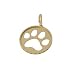 Bark Avenue Jewelers- Cut Out Paw Print Pendant 14 Karat Yellow Gold - Medium