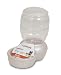Petmate Replenish Pet Gravity Feeder with Microban, 2-Pound Capacity, Pearl White