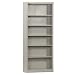 Sandusky Lee BQ10351384-05 Dove Gray Steel Powder Coat Snapit Bookcase with Adjustable Shelve, 84" Heightx 34-1/2" Width x 13" Depth, 6 Shelves