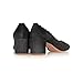 FSJ Chic Low Heel Womens Shoes Round Toe Pumps Suede Block Heels Size 4-15 US