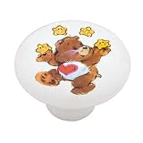 Care Bears ~ Tenderheart Bear ~ Decorative High Gloss Ceramic Drawer Knob