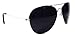 Black & Silver Pilot Aviator Sunglasses Super Dark Lenses