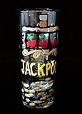 Casino Magic Slots Design - Hand Painted - Collectible Shooter Glass - 1.5 oz.